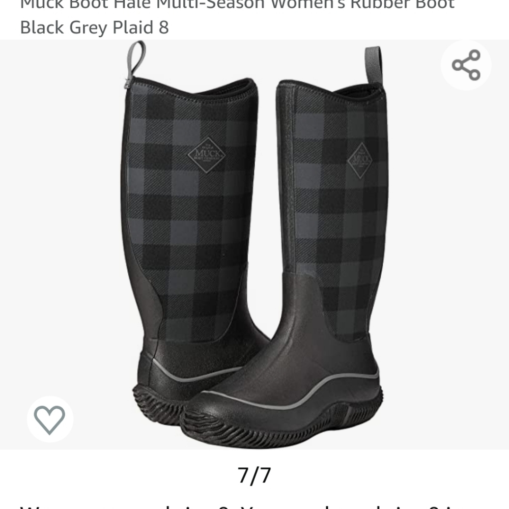 Sz 8 New Muck Boot Hale Multi-Season Rubber Boot